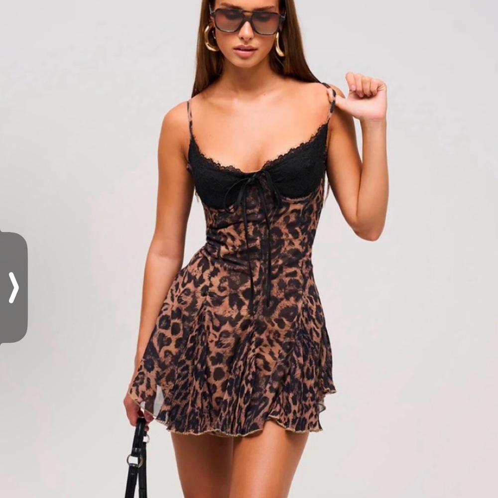 Chic Leopard Print Mini Dress